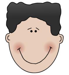 Blushed man smiling vector image