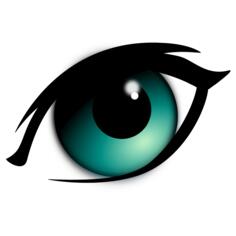 Part shaded human eye vector image