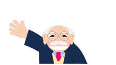 Vector clip art of cartoon old man character