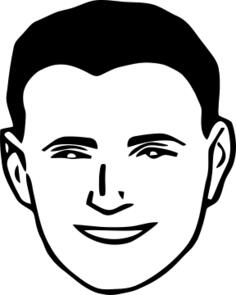 Vector image of comic male character profile avatar