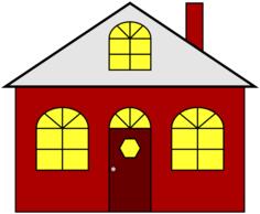Lighted house vector image
