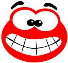 Vector image of big mouth smiling blob