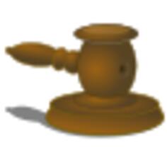 Judge hammer vector illustration