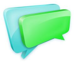 3D chat bubbles vector drawing