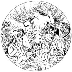 Water babies vector image