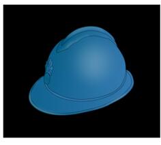 Blue helmet vector