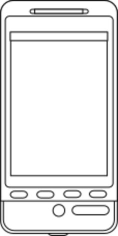 Android touchscreen smartphone vector graphics