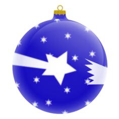 Blue Christmas ornament vector image