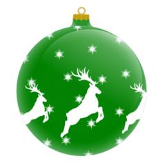 Green Christmas ornament vector image