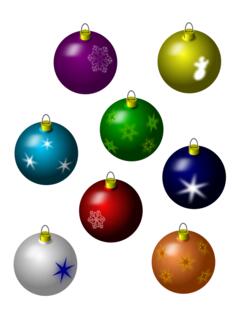 Selection of Christmas ornaments vector image