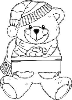 Christmas Bear vector graphics