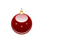 Glossy red Christmas ornament vector clip art
