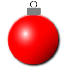 Red Christmas ornament vector image