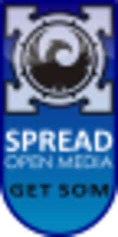 Get SOM spread open media sign vector image