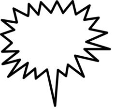 Shocking callout bubble vector drawing