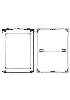 Vintage scroll vector borders vector image