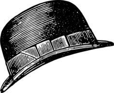 Bowler hat vector drawing