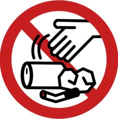 No littering sign vector clip art