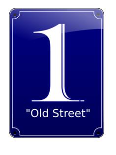 Old Street No. 1 sign vector illustration