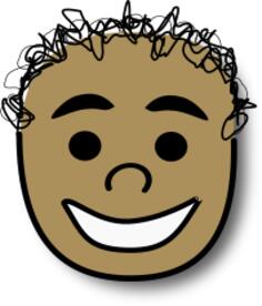 Vector image of happy kid avatar