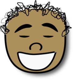Vector image of laughing kid avatar