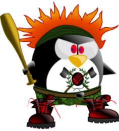 Red anarchist skinheads avatar vector image