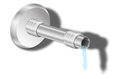 Pipe and water vector image