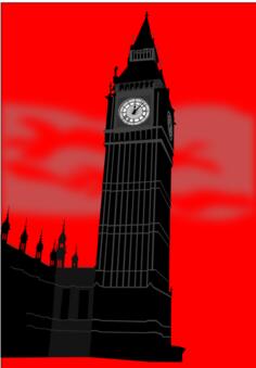 Big Ben tower in London vector image