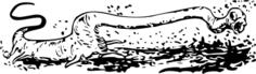 Alien snake comic vector drawing