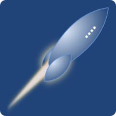 Retro spaceship taking off vector image