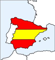 Map of Spain vector clip art