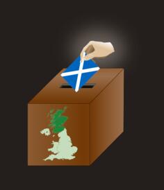 Scottish independence vote vector image