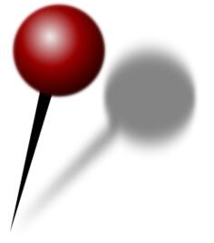 Location pin with shadow vector image