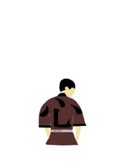 Vector drawing of Japanese boy