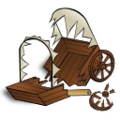 Caravan wreck RPG map symbol vector drawing