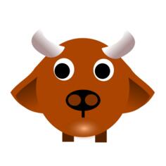 Ox zodiac sign vector image