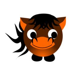 Vector image of horse