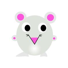 Vector clip art of rat