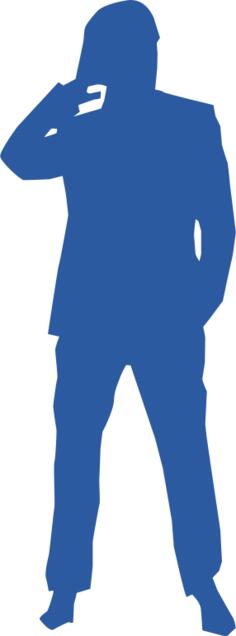 Thinking man silhouette vector image