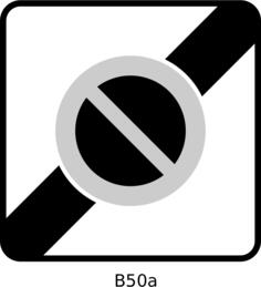 End of controlled parking zone traffic sign vector image
