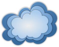 Three nternet clouds vector illustration