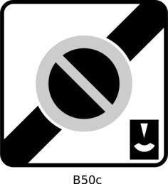 End of controlled parking zone with meter traffic sign vector image