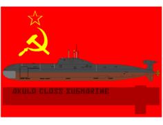 Russian submarine vector drawing