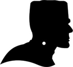 Frankenstein side profile silhouette vector image