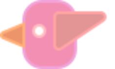 Abstract cute simple cartoon bird vector image