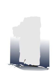 Number one painted on wall vector illustration