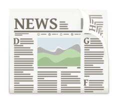 Vector illustration of newspaper web icon