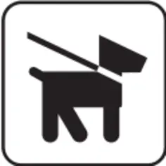 US National Park Maps pictogram allowing dog walks on lead only vector image