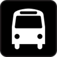 Pictogram for bus stop vector image