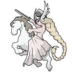 Attack the Tower Valkyrie Cartoon Character